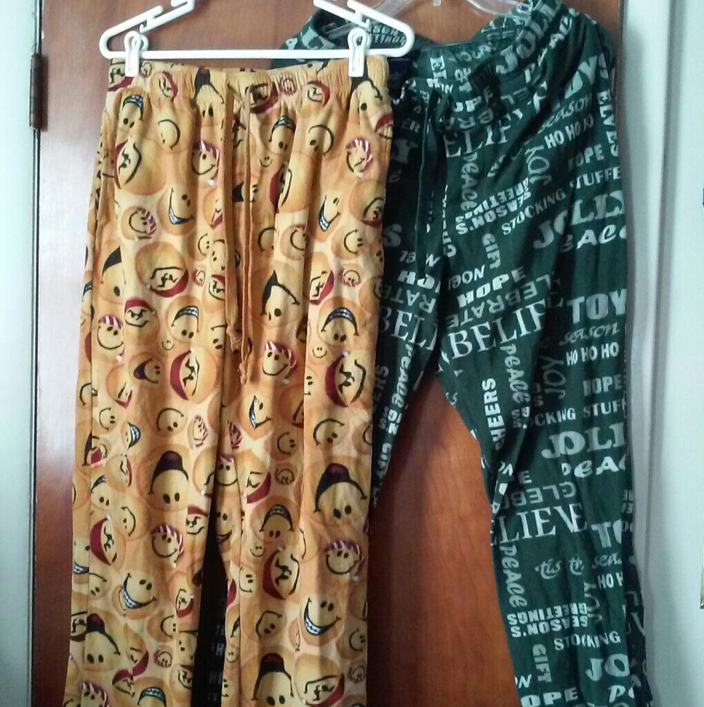 Croft & Barrow 2 pair Fleece Pajamas Pants Mens M